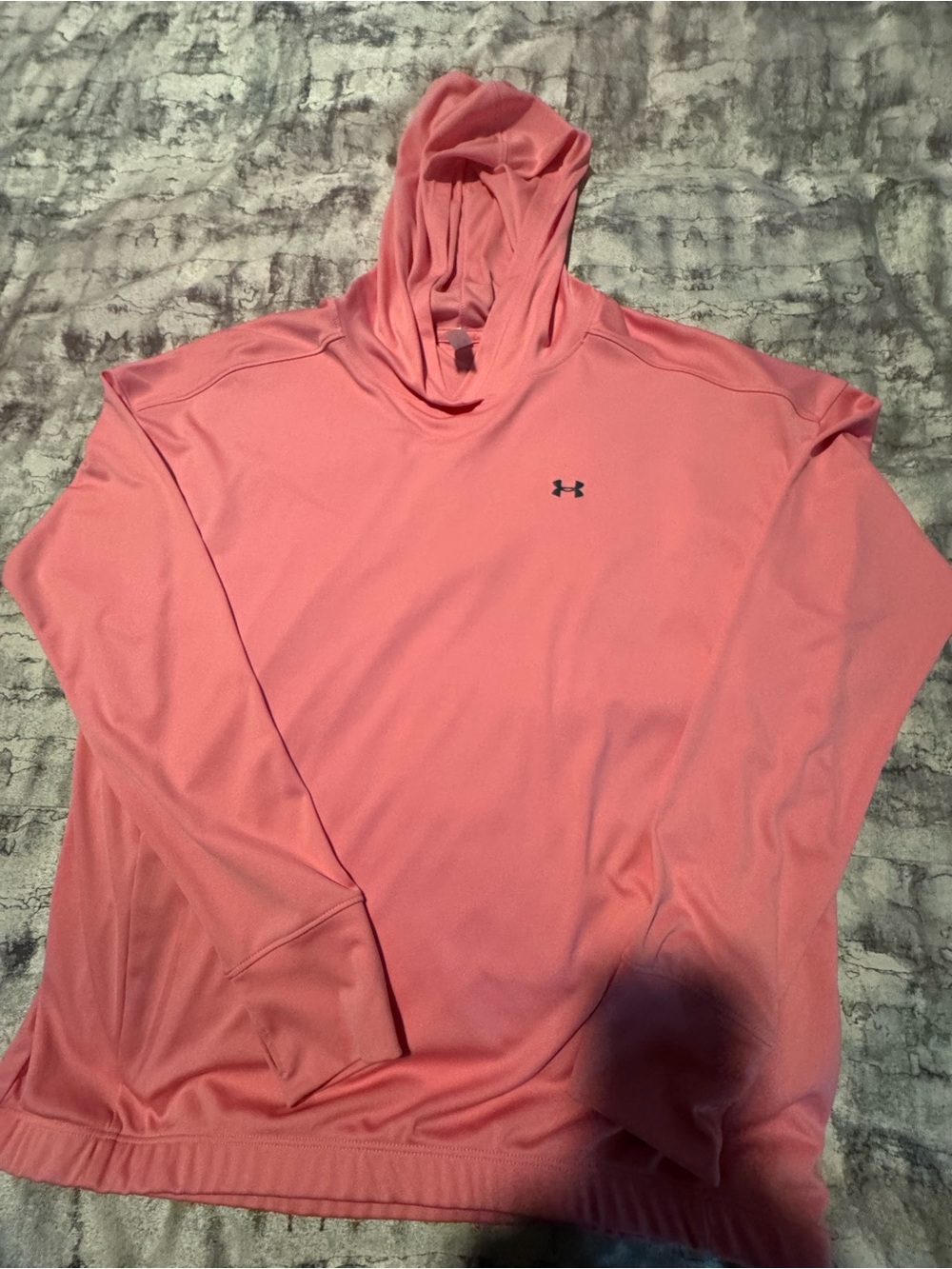 Under Armour Coral Pink Long Sleeve Hooded Performance Top